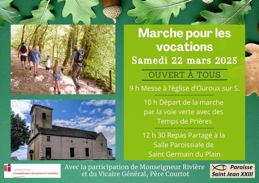 Marche pour les vocations – samedi 22 mars 2025, en présence de notre évêque et de notre vicaire général
